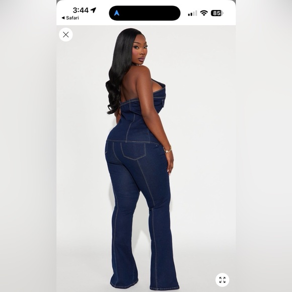 Fashion Nova Dark Blue 2 piece set - Picture 3 of 3